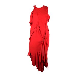 Deconstructed Cotton Midi Dress