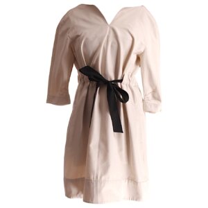 Cream Cotton Shift Dress