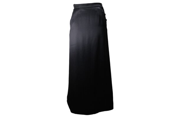Black Silk Maxi Skirt - 38