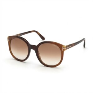 Gradient Brown Round Sunglasses