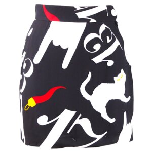 Printed Fit Mini Skirt - 36