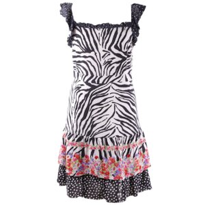 Multiprinted Silk A-Line Dress - 36/38