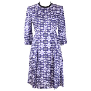 Geometrical Print A-Line Dress - 36
