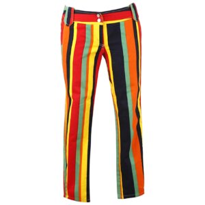 Multicolored Stripes Fit Denim - 36