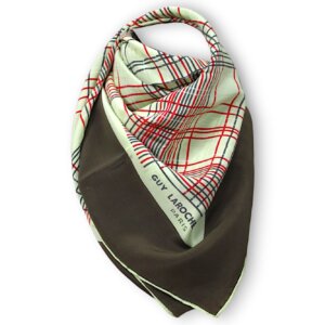 Multicolor Grid Silk Scarf