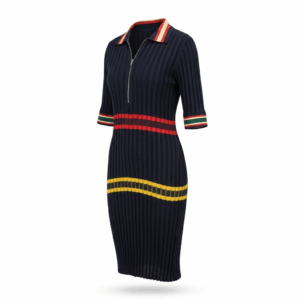 Colorful Striped Knit Dress - S