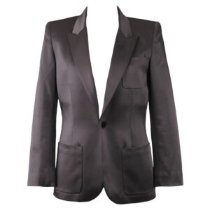 Grey Shinny Fit Blazer - 38