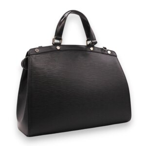 Black Leather Handle Bag