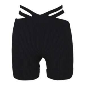 Black Stretchy Bike Shorts - 34