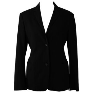 Black Woolen Fit Blazer - S