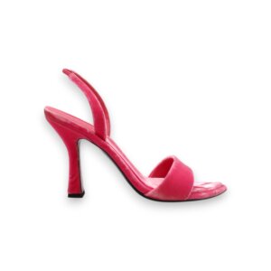 Pink Velvet High Heels - 39