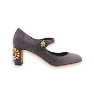 Grey Jewelled Mary Jane - 36.5