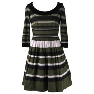 Multicolor Stripes Cotton Dress - 36
