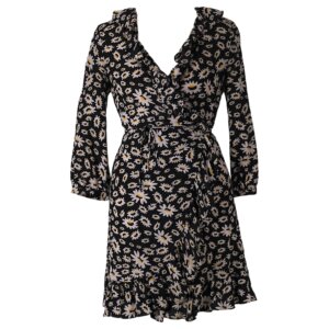 Daisy Ruffle Wrap Dress - S