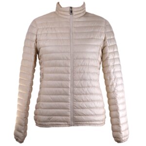 Cream Nylon Down Jacket - S