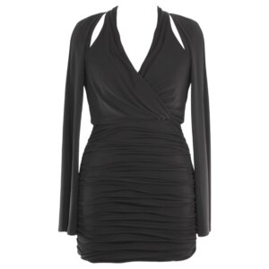 Black Bodycon Mini Dress - 36