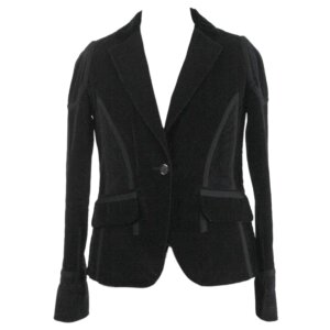 Black Velvet Fit Blazer - 36