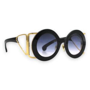 Black Thick Round Sunglasses
