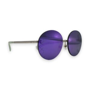 Purple Mirror Round Sunglasses