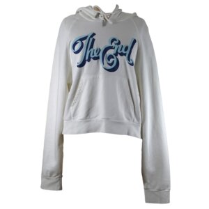 White Oversize Cotton Hoodie - S