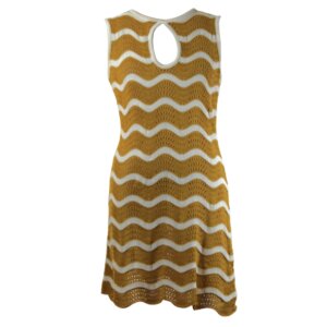 Bi-Color Wavy Knit Dress - S