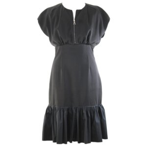 Black A-Line Midi Dress - 38
