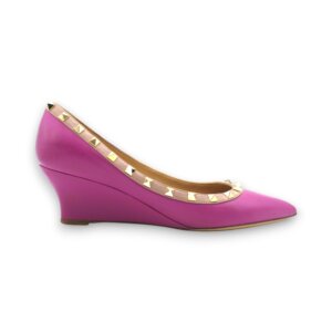 Pink Rockstuds Wedge Pumps - 39.5