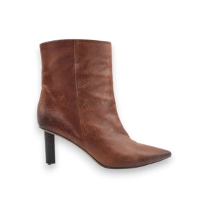 Brown Leather Ankle Boots - 39