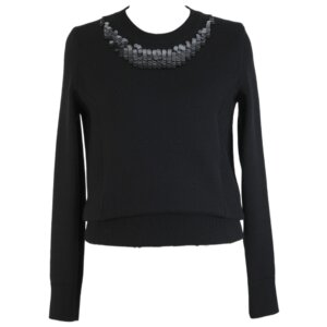 Black Wool Sequin Sweater - XS