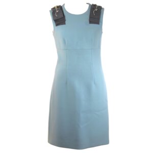 Turquoise Wool Fit Dress - 36
