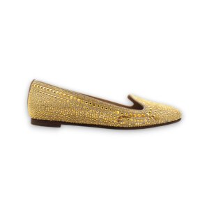 Gold Rockstuds Ballet Flats - 35