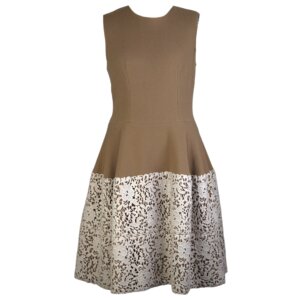 Wool A-Line Embroidered Dress - 40