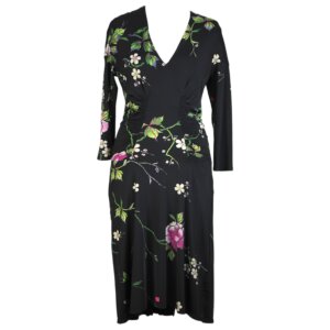 Light Flower Fit Midi Dress - 40
