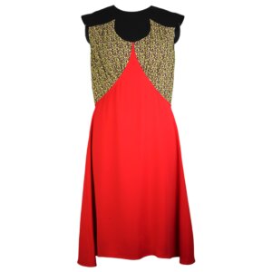 Silk Colorful Midi Dress - 42