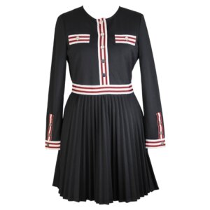 A-Line Pleated Midi Dress - 40