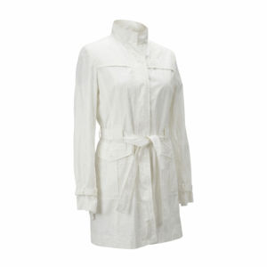 White Nylon Fit Trench - 38