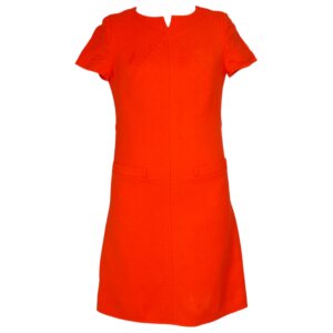 Orange A-Line Midi Dress - 36/38