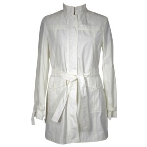 White Nylon Fit Trench - 38
