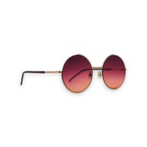 Pink Round Metal Sunglasses