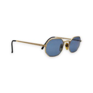 Oval Gold Metal Sunglasses
