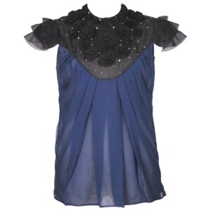 Evening Bi-Color Silk Top - 38