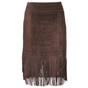 Fringe Suede Leather Skirt - 36
