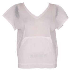 White Loose Pleats Sweater - OS