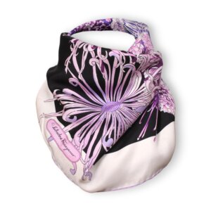 Purple Tiger Face Silk Scarf