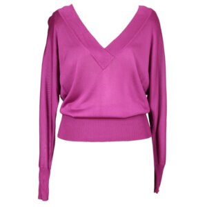 Purple Silk Loose Sweater - 38
