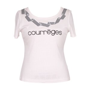 White Logoed Cotton T-Shirt - 38