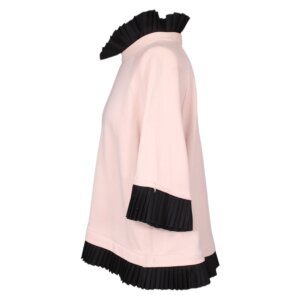 Loose Pleated Cotton Sweater - M