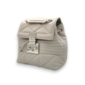 Quilted Leather Backpack Bag