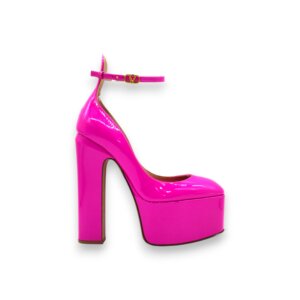 Pink Leather Platform Pumps - 36.5