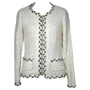 White Fit Short Blazer - 36